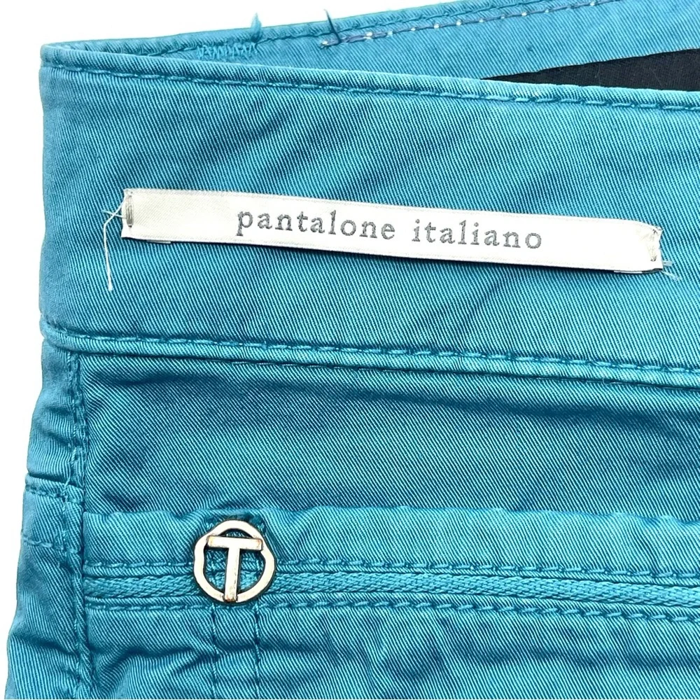 TALERIA ZED Men's Casual Straight Leg Teal Blue 5-Pocket Pants Size 36 x 27.5